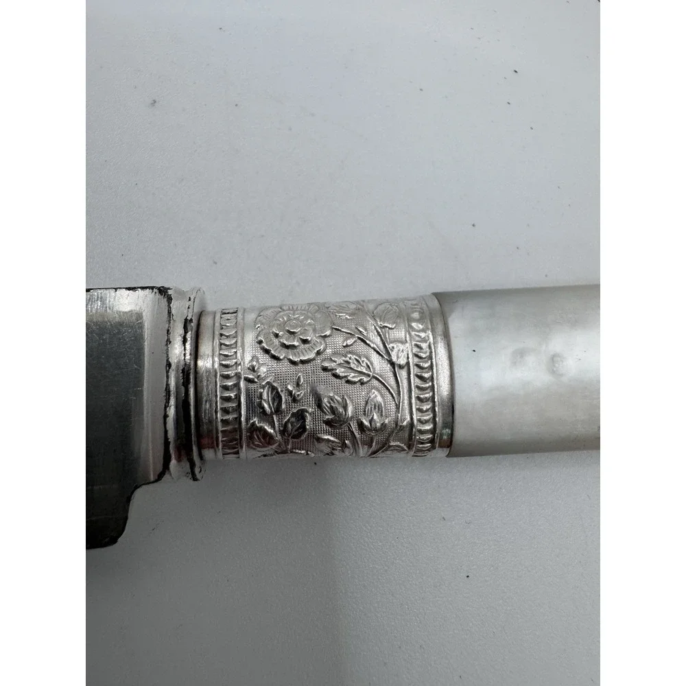 MOTHER OF PEARL STERLING SILVER Dinner Table KNIFE Vtg 9